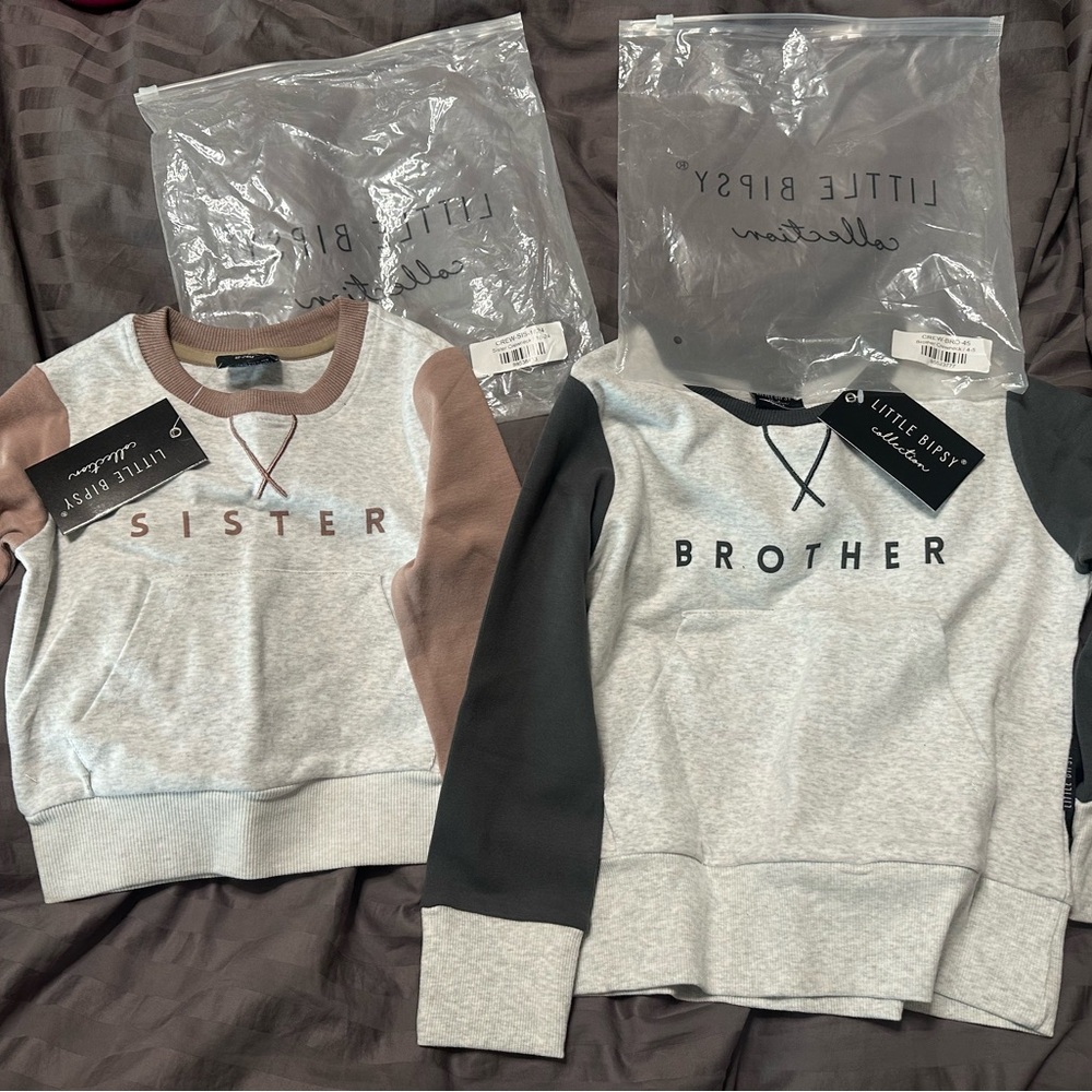 Little Bipsy Brother and Sister Crewneck bundle